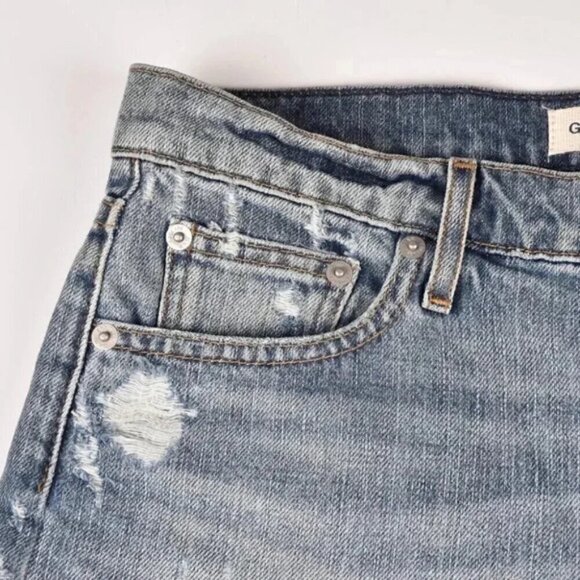 Gap Best Girlfriend Distressed Cutoff Jean Denim Short Size 26 - Picture 3 of 6